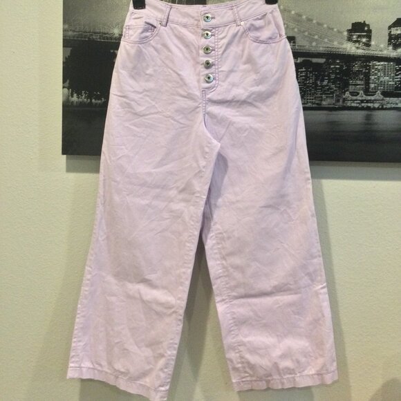 Kate Spade Frozen Lilac Button Front Pant - Picture 4 of 8